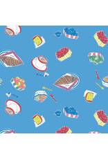 Emily Taylor Nice Nice, Market Morning in Blue, Fabric Half-Yards