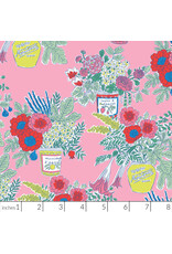 PD's Emily Taylor Collection Nice Nice, Nice Flowers in Pink, Dinner Napkin