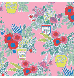 Emily Taylor Nice Nice, Nice Flowers in Pink, Fabric Half-Yards