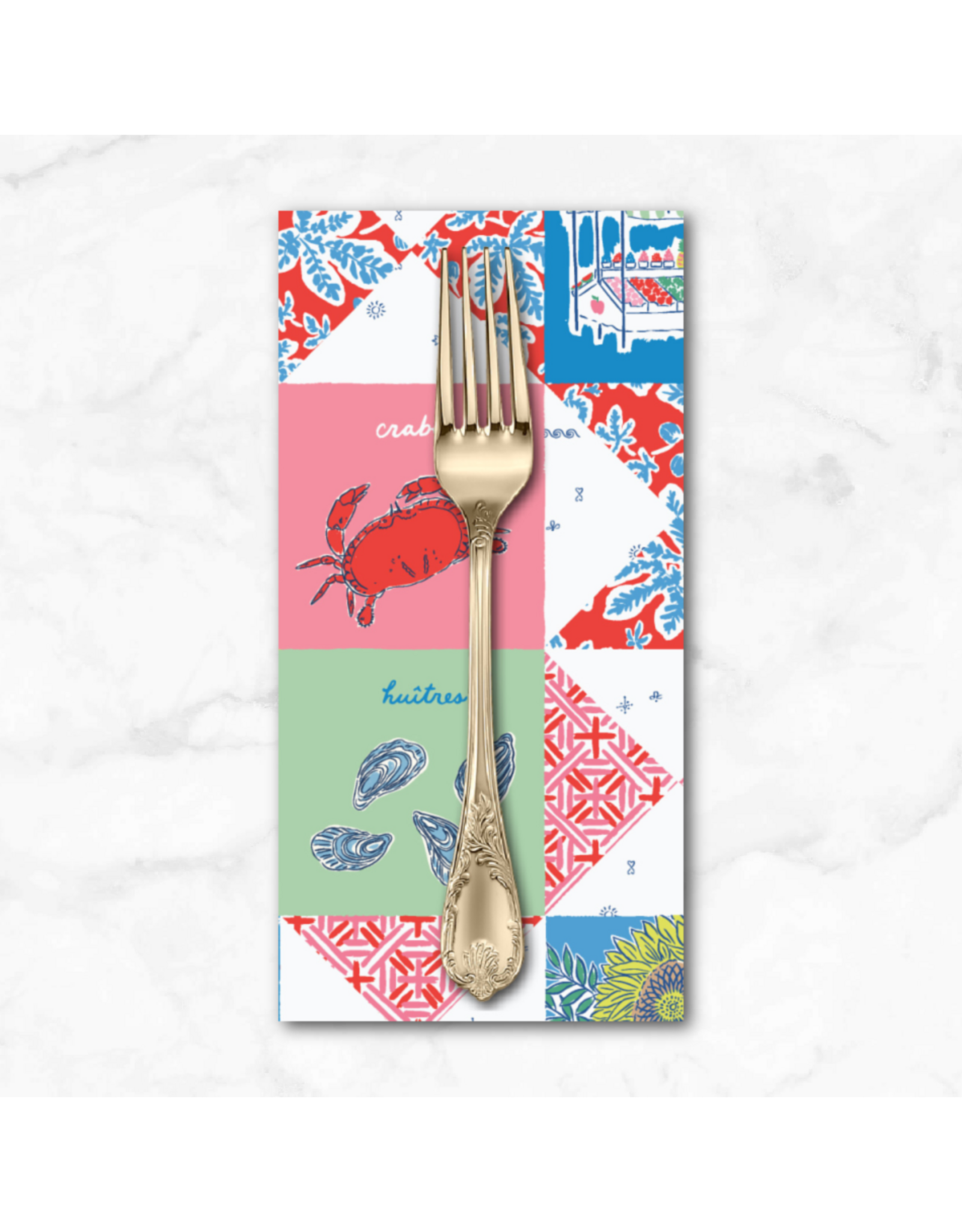 PD's Emily Taylor Collection Nice Nice, To Market in Multi, Dinner Napkin