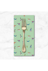 PD's Emily Taylor Collection Nice Nice, Antique Birds in Light Green, Dinner Napkin