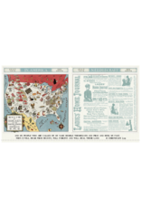 J. Wecker Frisch Sew America, Folk Arts Map, 24" Fabric Panel