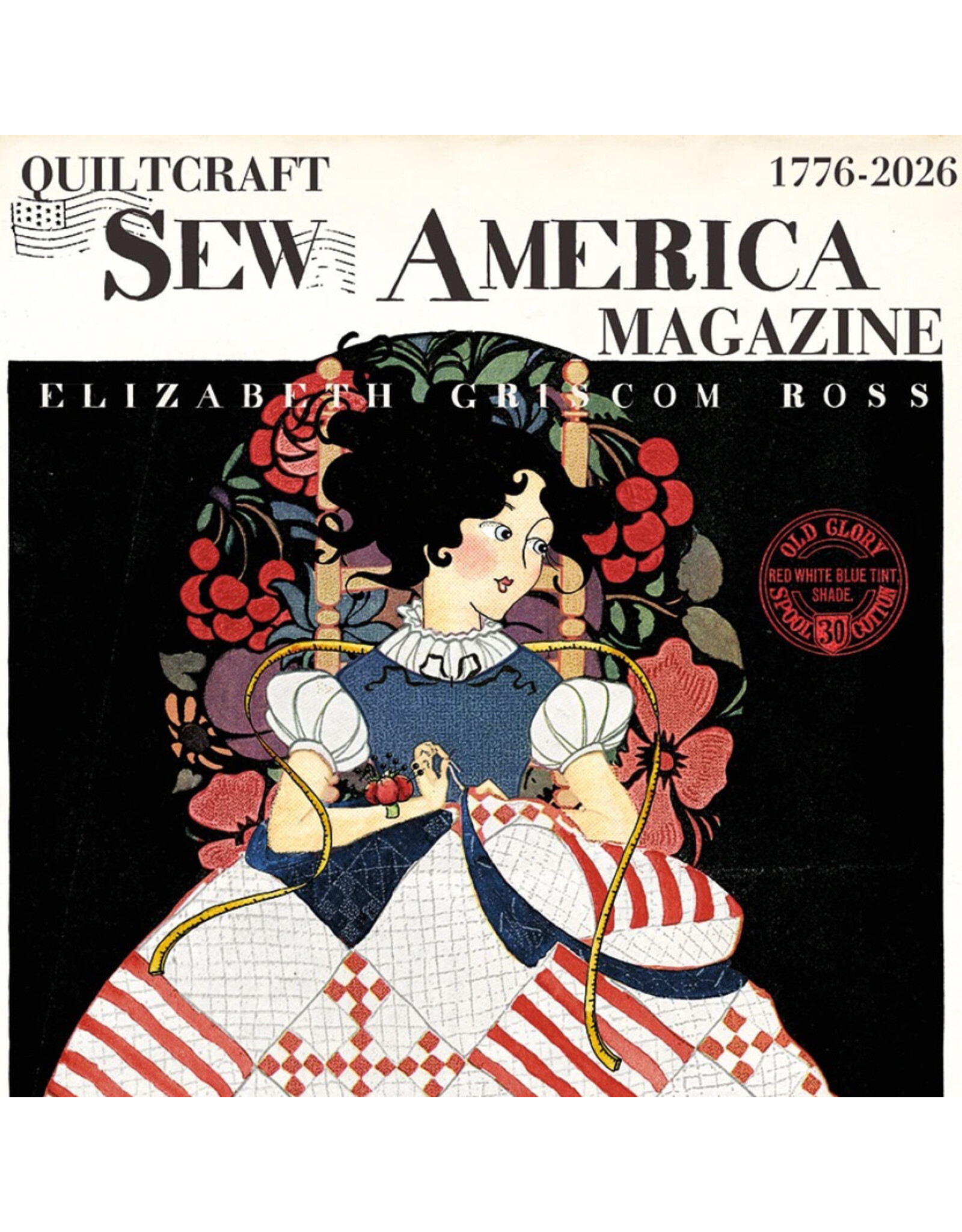 J. Wecker Frisch Sew America, Betsy Ross, 36" x 44" Fabric Panel