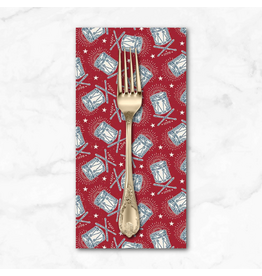 PD's Riley Blake Collection Independence, Drums in Cherry Tart, Dinner Napkin