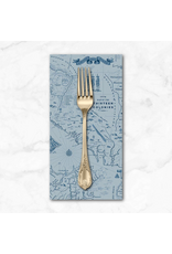 PD's Riley Blake Collection Independence, Colonial Map in Blue, Dinner Napkin