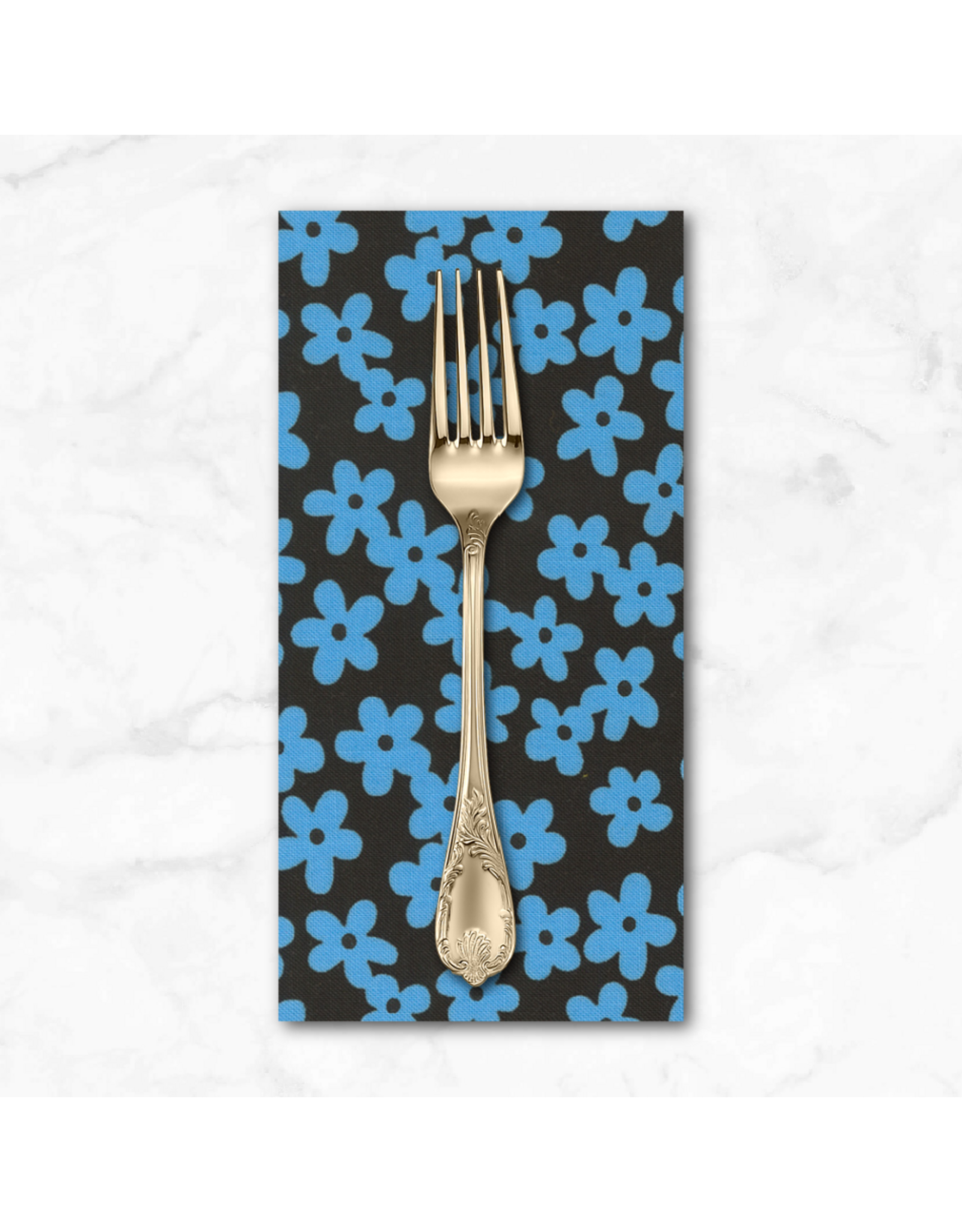 PD's Alli K Collection True to Hue, Petal Accent in Night Blue, Dinner Napkin