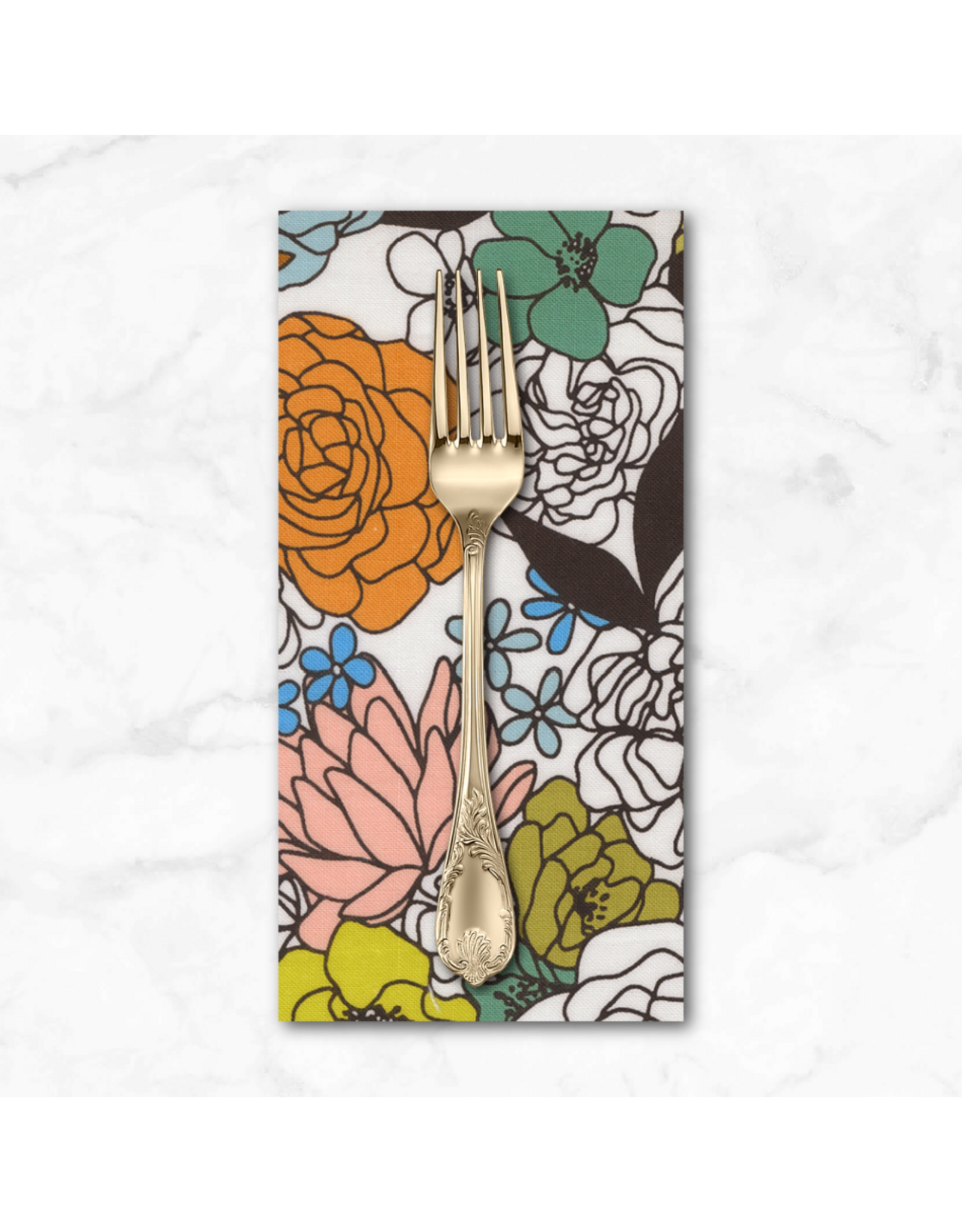 PD's Alli K Collection True to Hue, Hidden Facet Florals in Love Dove, Dinner Napkin