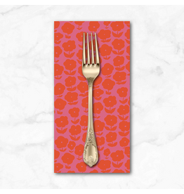 PD's Heather Ross Collection Ruby and Bee Blenders, Puffy Daisy in Purple Red, Dinner Napkin