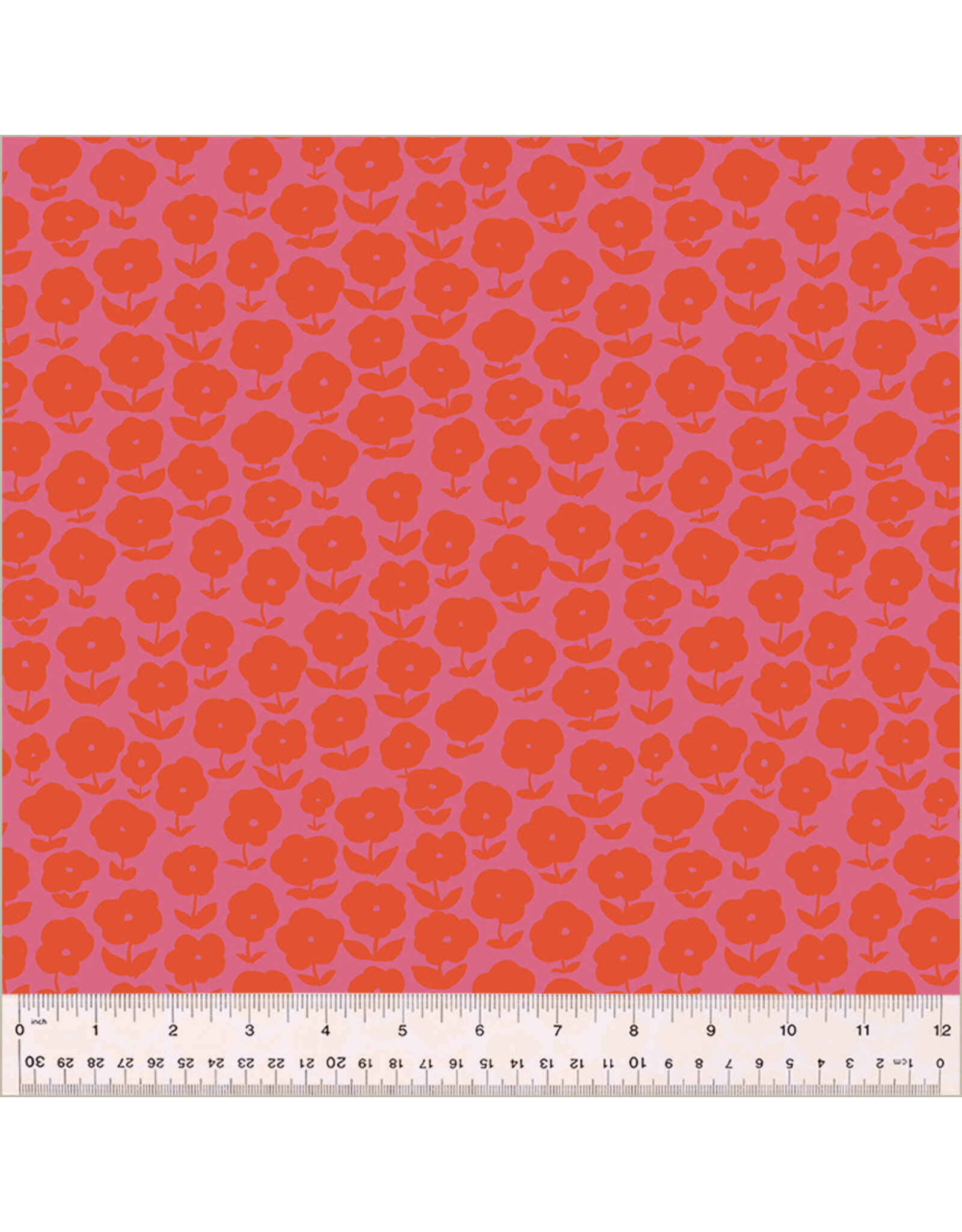 PD's Heather Ross Collection Ruby and Bee Blenders, Puffy Daisy in Purple Red, Dinner Napkin