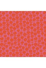 Heather Ross Ruby and Bee Blenders, Puffy Daisy in Purple Red, Fabric Half-Yards