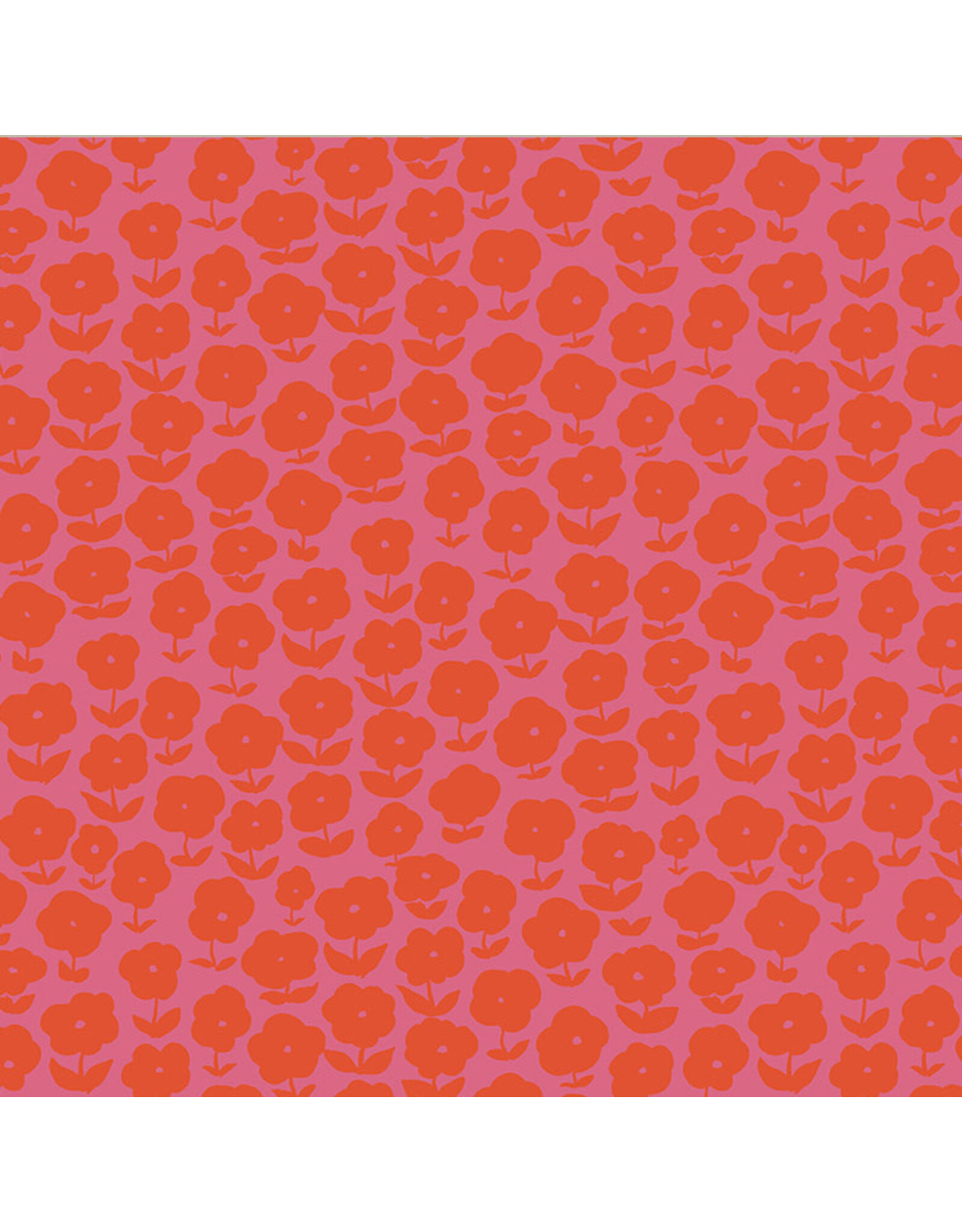 Heather Ross Ruby and Bee Blenders, Puffy Daisy in Purple Red, Fabric Half-Yards