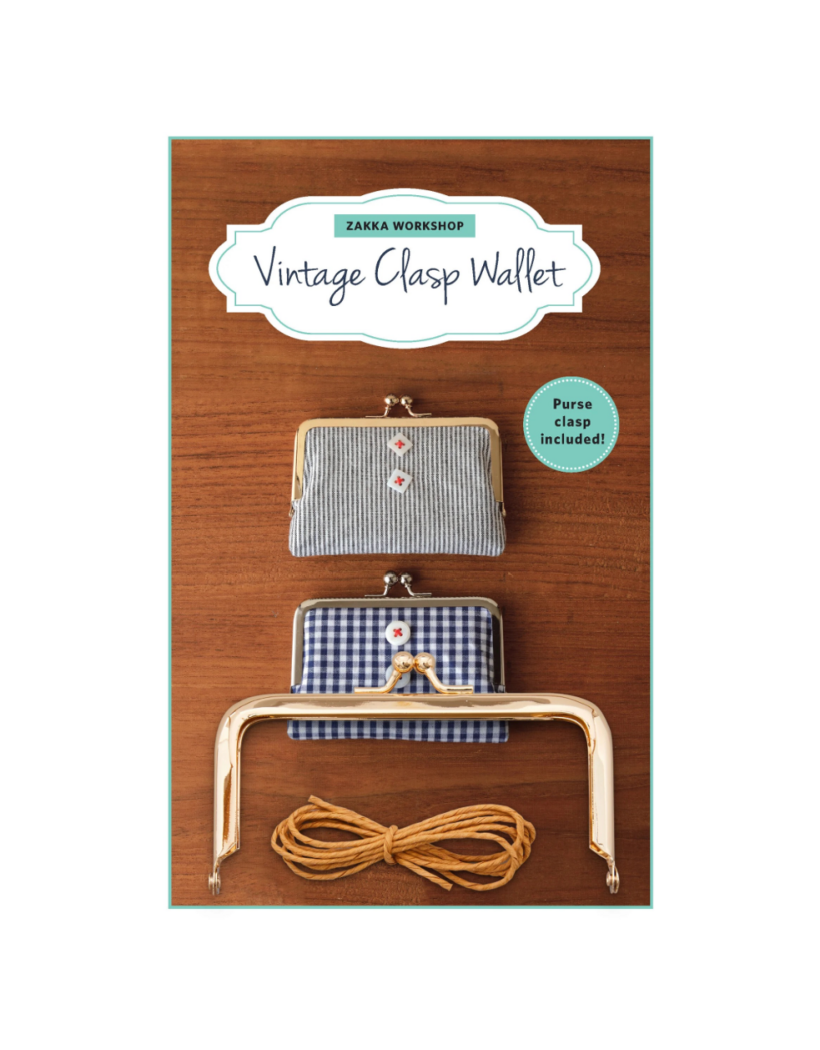 Zakka Workshop Vintage Clasp Wallet, Pattern and Hardware Kit