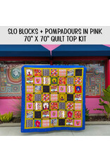 Picking Daisies SLO Blocks Pompadours in Pink, Quilt Kit, 70" x 70"
