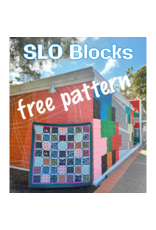 Picking Daisies SLO Blocks Pompadours in Pink, Quilt Kit, 70" x 70"