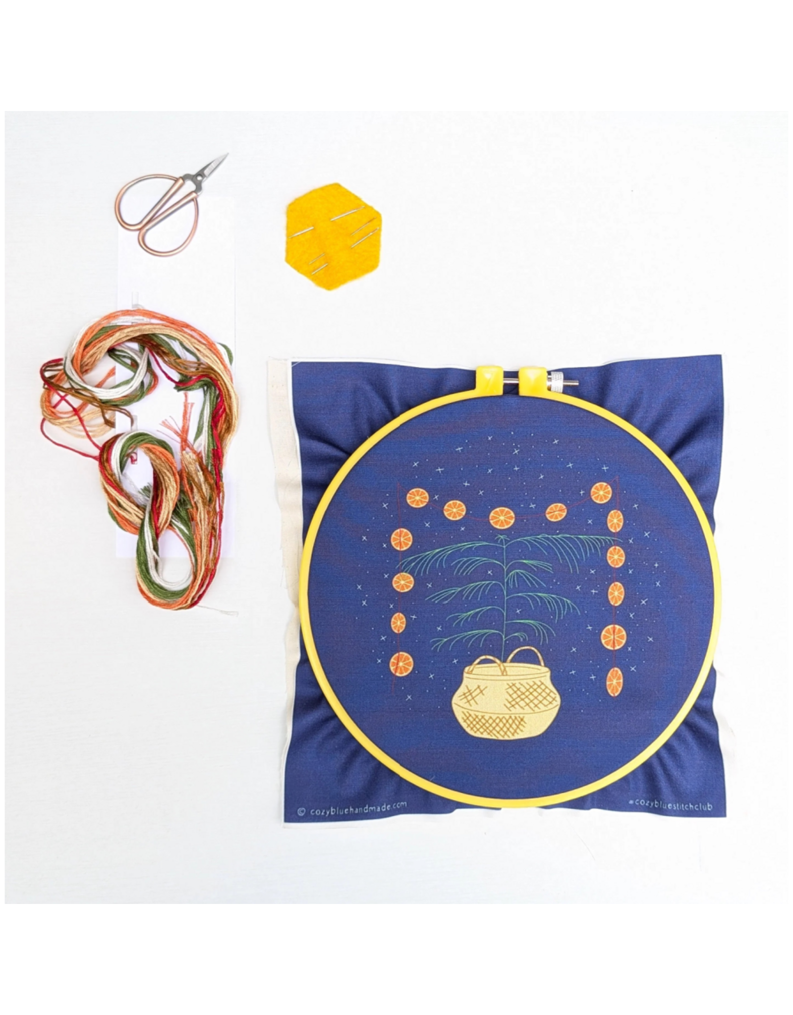 cozyblue Calm + Bright Embroidery Kit from cozyblue