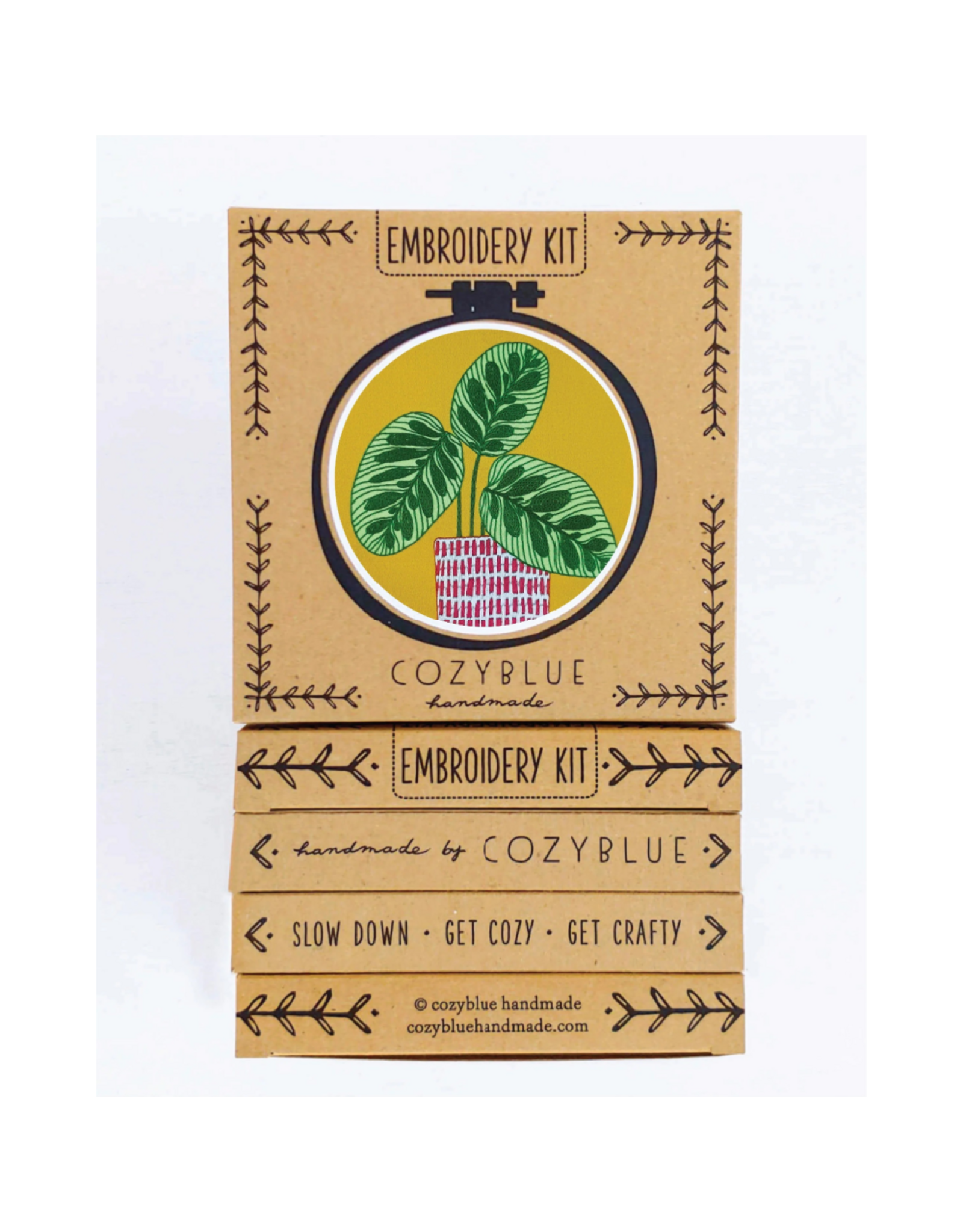 cozyblue Peacock Plant Embroidery Kit from cozyblue