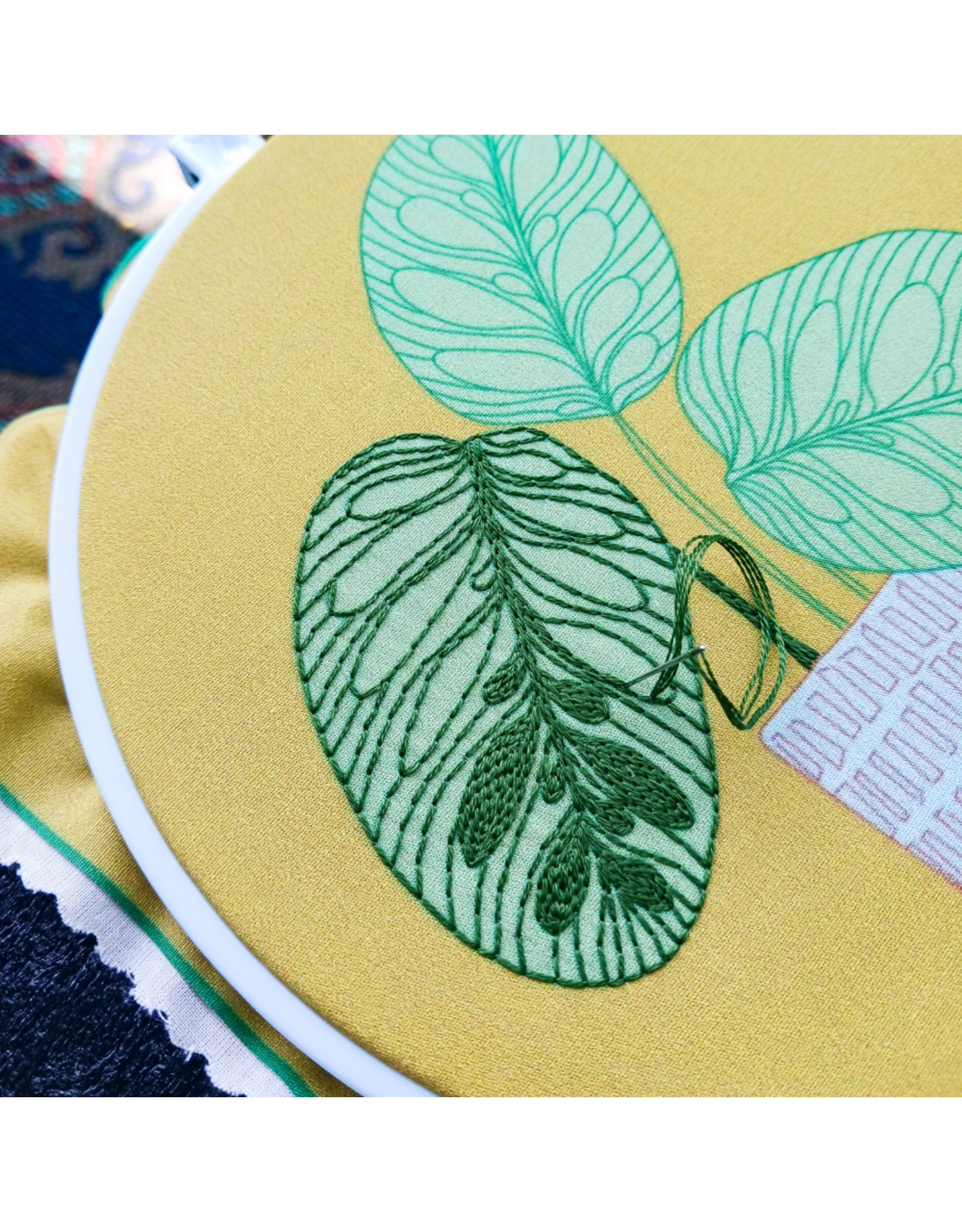 cozyblue Peacock Plant Embroidery Kit from cozyblue