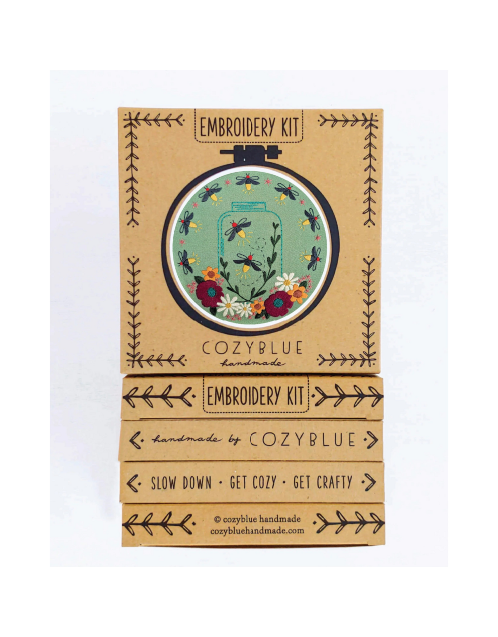 cozyblue Fireflies Embroidery Kit from cozyblue