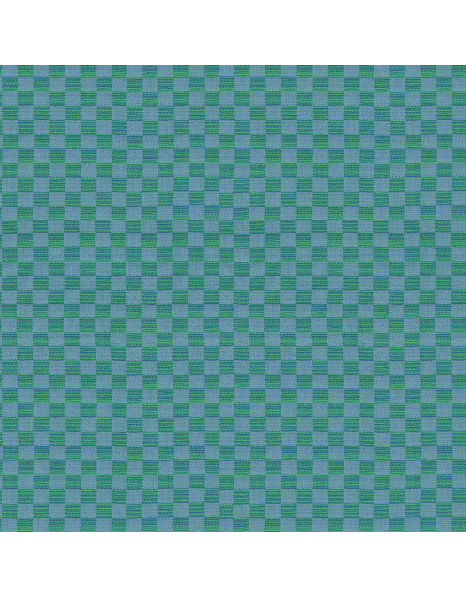 Anna Maria Check Mates, Yarn Dyed Woven, Gameboard in Sea, Fabric Half-Yards