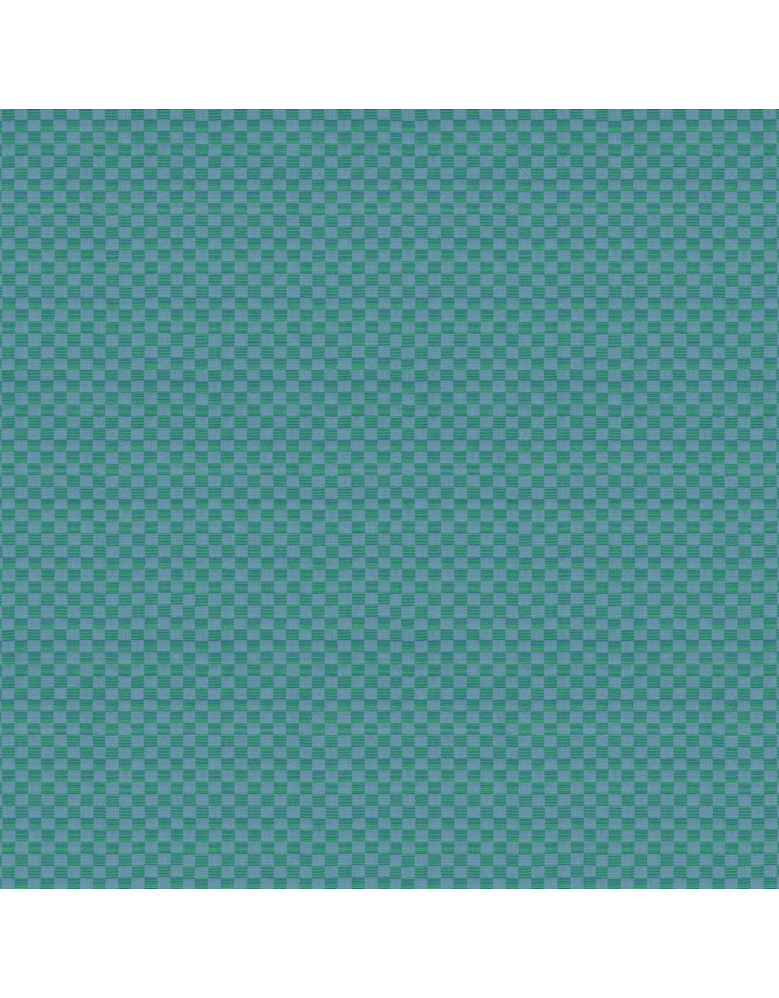Anna Maria Check Mates, Yarn Dyed Woven, Gameboard in Sea, Fabric Half-Yards