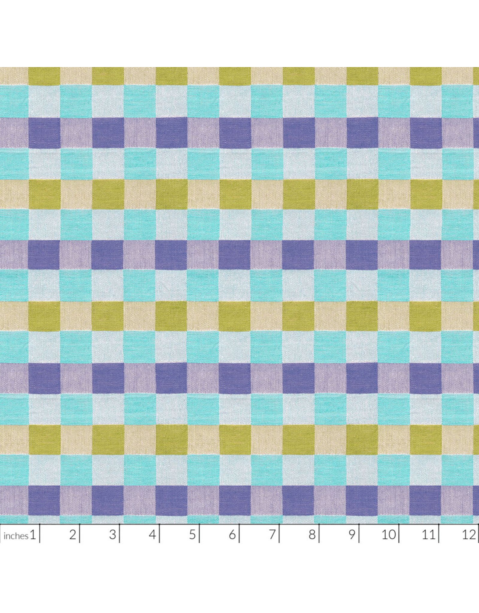 Anna Maria Check Mates, Yarn Dyed Woven, Alternate in Rattle, Fabric Half-Yards