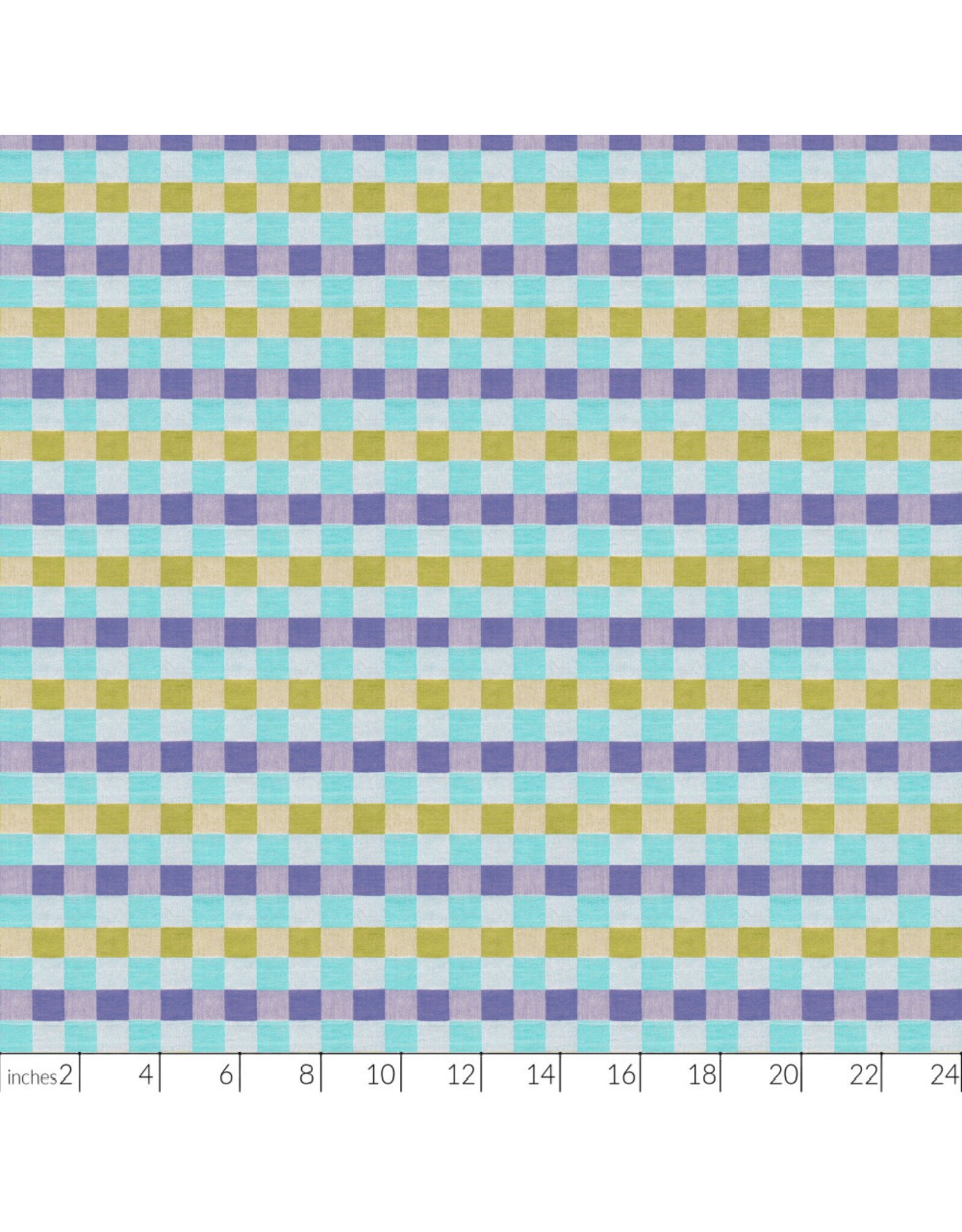 Anna Maria Check Mates, Yarn Dyed Woven, Alternate in Rattle, Fabric Half-Yards