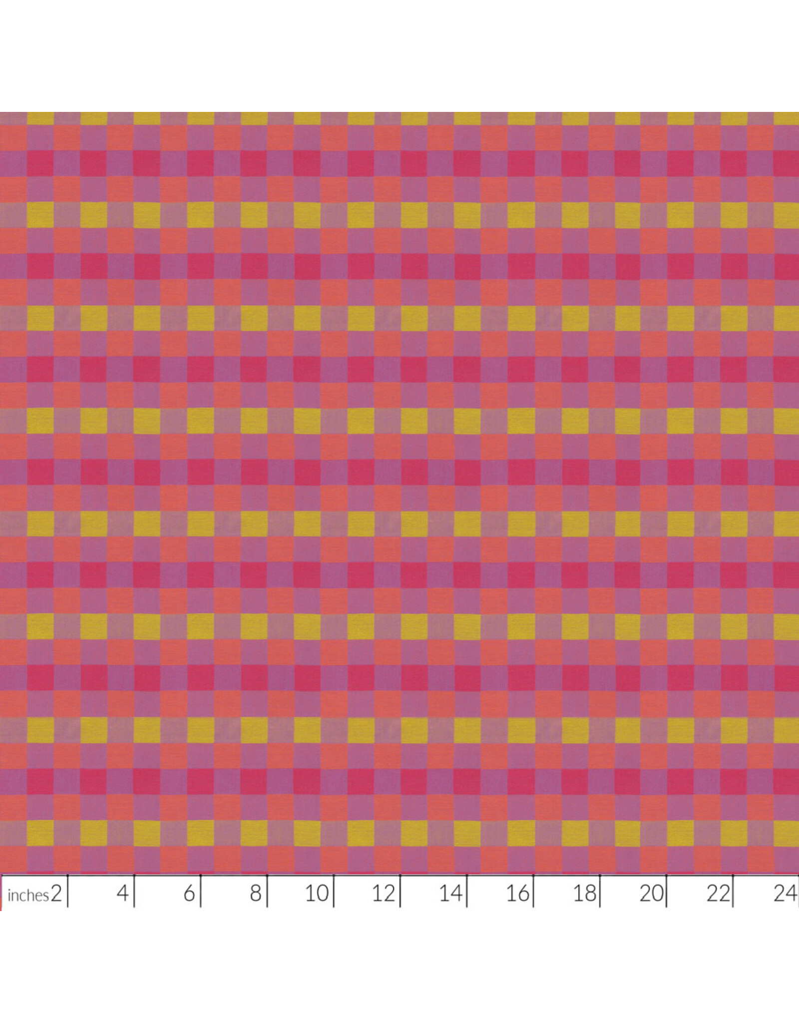 Anna Maria Check Mates, Yarn Dyed Woven, Alternate in Perfume, Fabric Half-Yards