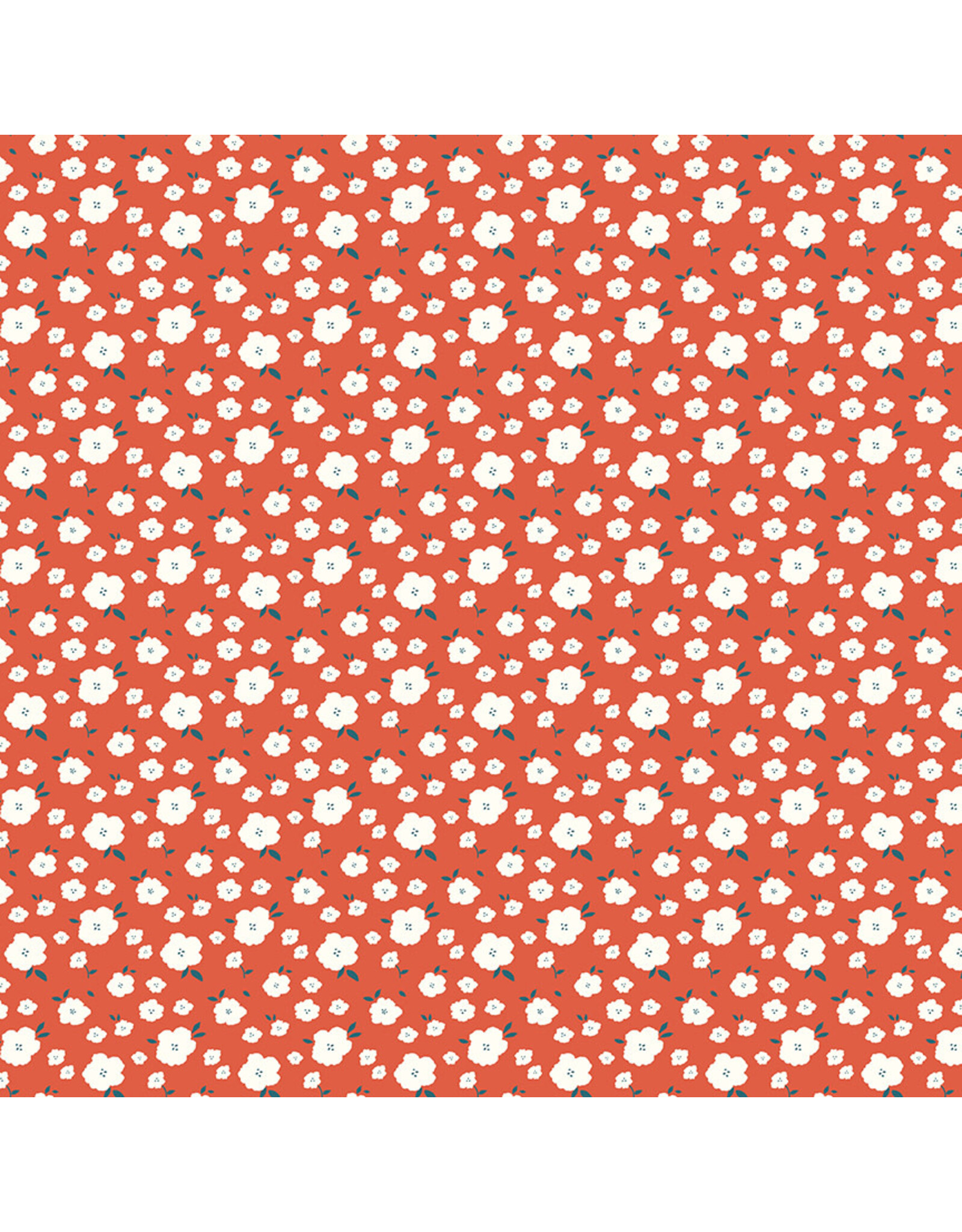Minki Kim Serendipity 2, Flower Bed in Orange,  Fabric Half-Yards