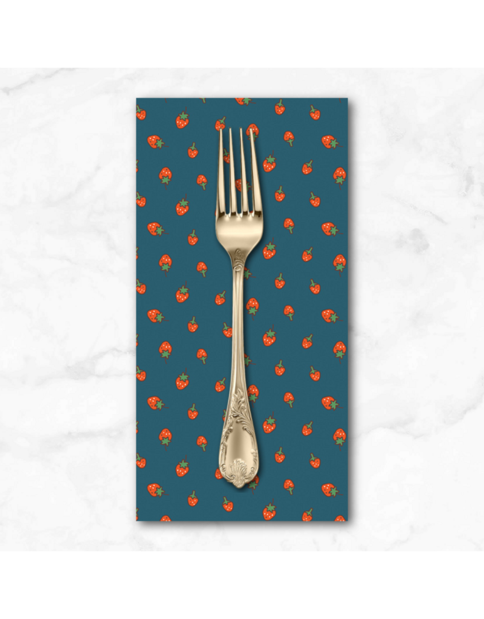 PD's Minki Kim Collection Serendipity 2, Strawberries in Stargazer, Dinner Napkin