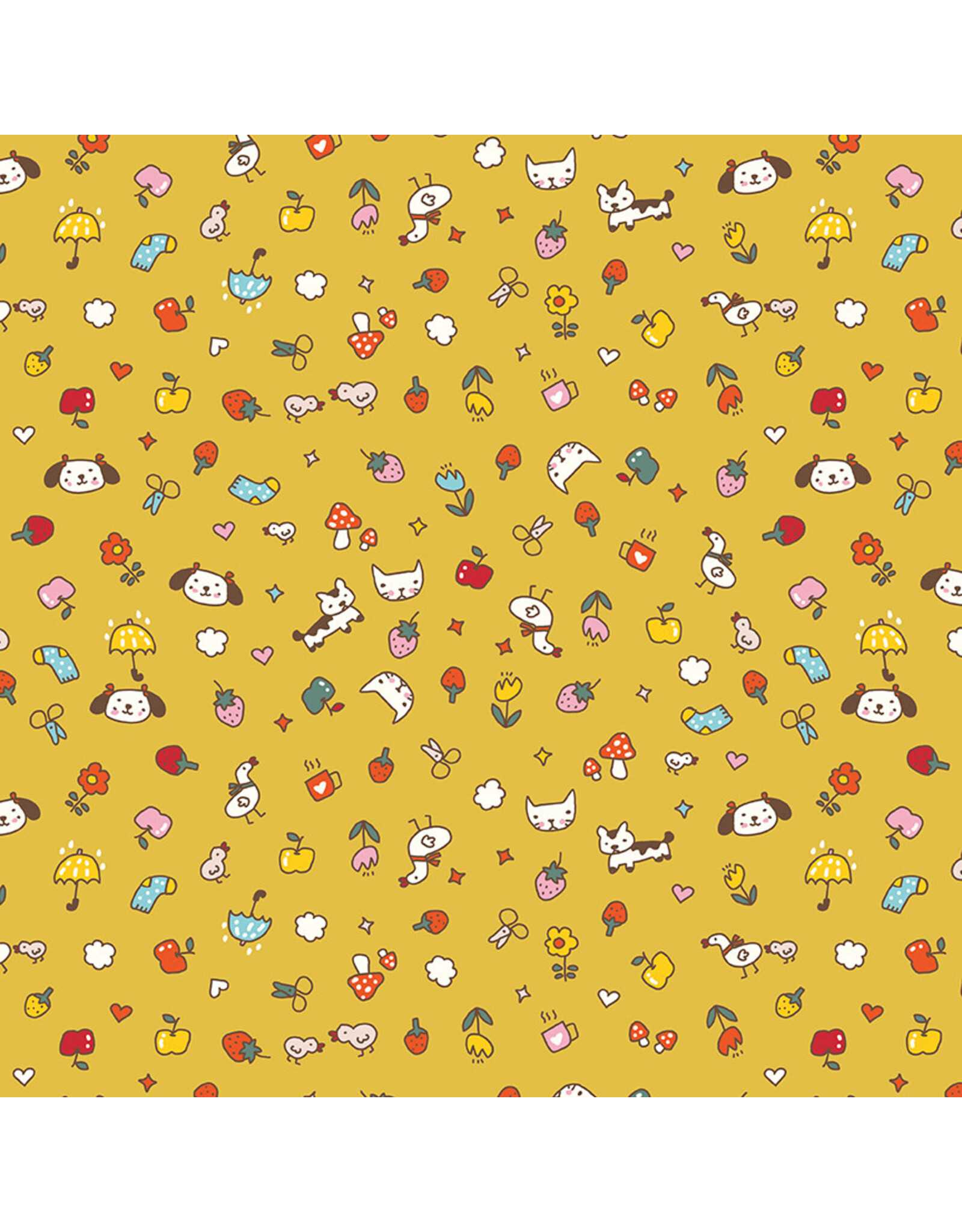 Minki Kim Serendipity 2, Toss in Golden,  Fabric Half-Yards