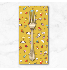 PD's Minki Kim Collection Serendipity 2, Toss in Golden, Dinner Napkin