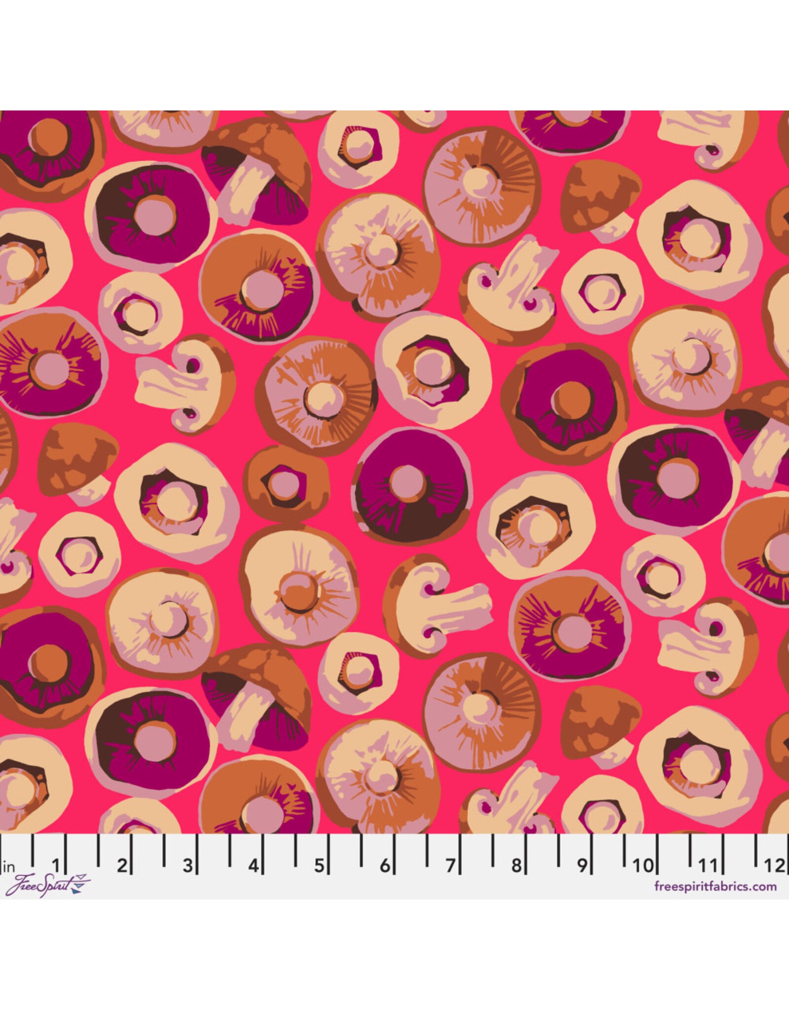 PD's Martha Negley Collection Forage, Button Mushroom in Pink, Dinner Napkin