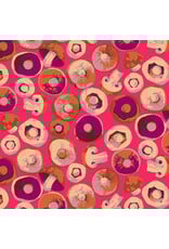 Martha Negley Forage, Button Mushroom in Pink, Fabric Half-Yards
