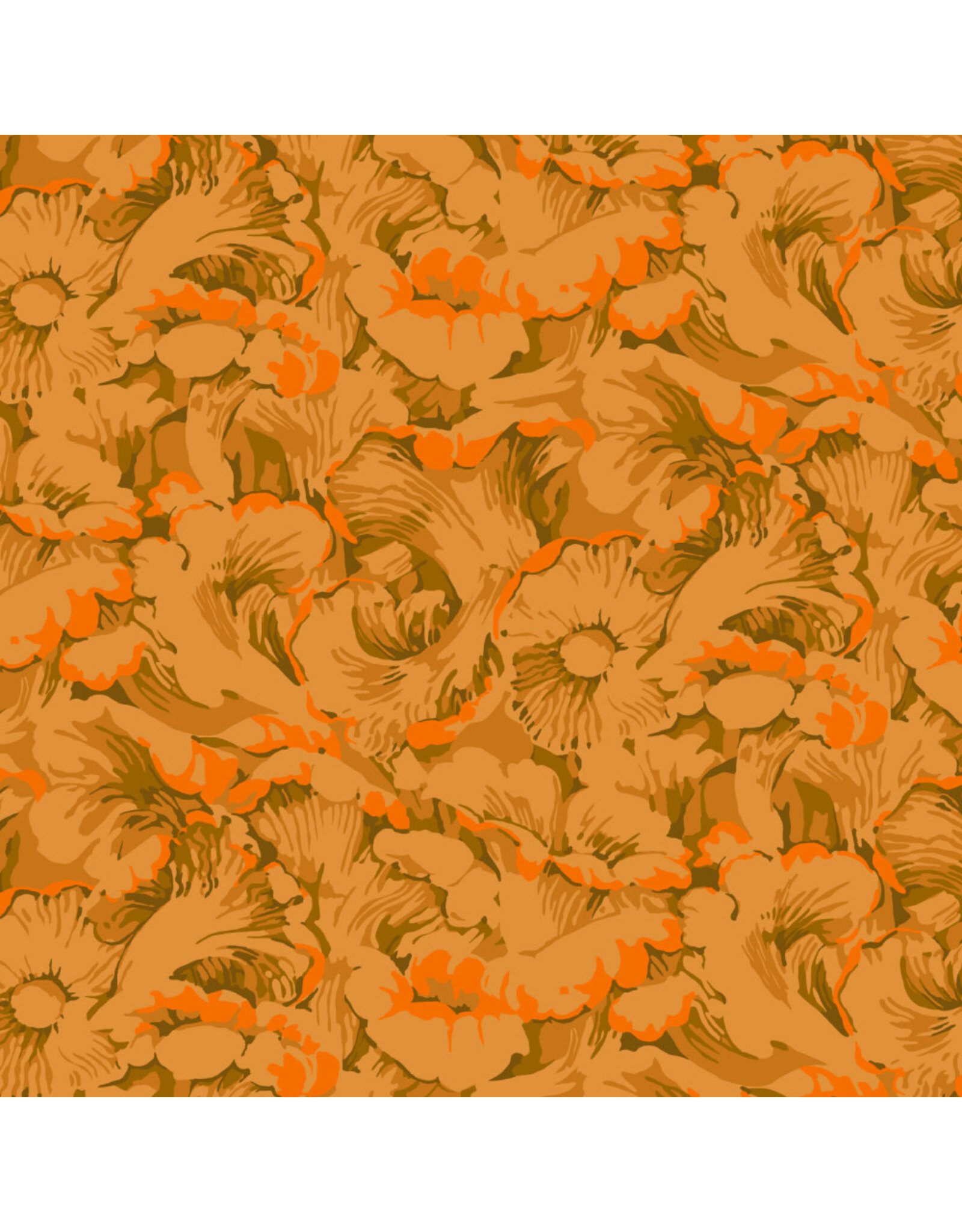 Martha Negley Forage, Chanterelle in Ochre, Fabric Half-Yards