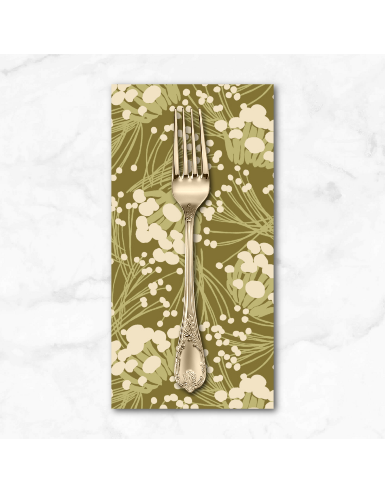 PD's Martha Negley Collection Forage, Enoki in Moss, Dinner Napkin