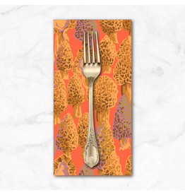 PD's Martha Negley Collection Forage, Morel in Coral, Dinner Napkin