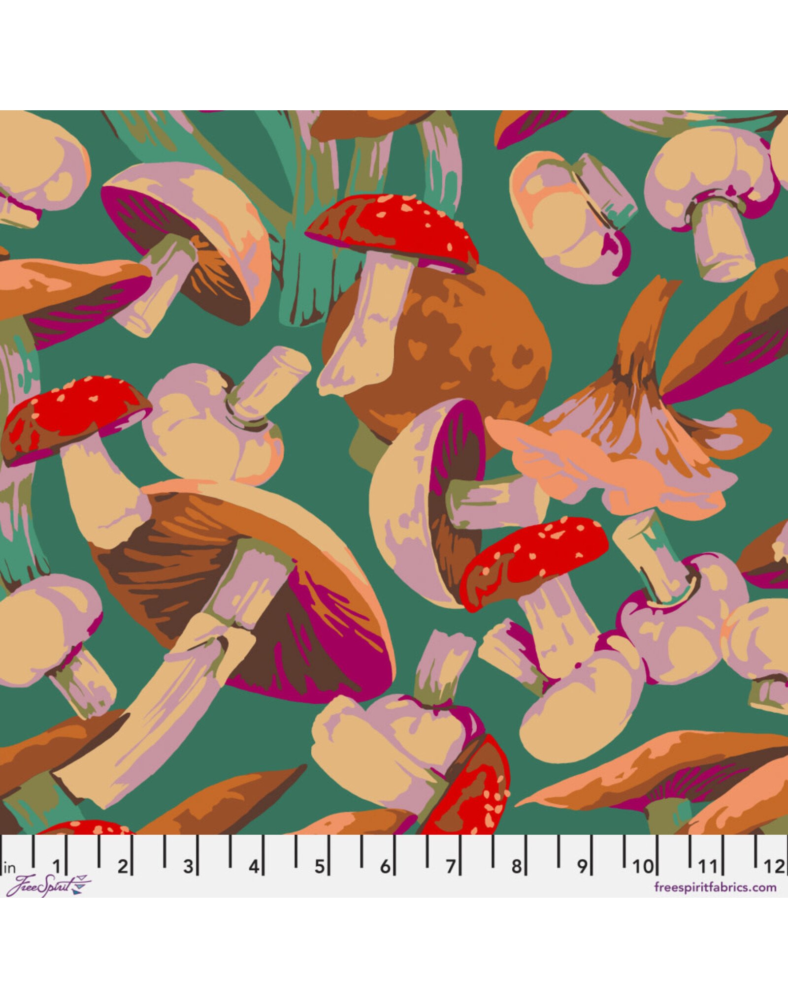 PD's Martha Negley Collection Forage, Mushroom Medley in Green, Dinner Napkin