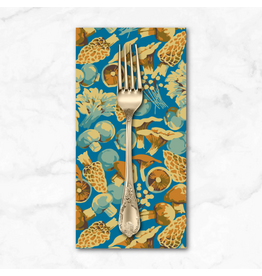 PD's Martha Negley Collection Forage, Mushroom Mix in Blue, Dinner Napkin