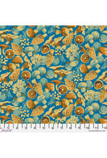 Martha Negley Forage, Mushroom Mix in Blue, Fabric Half-Yards