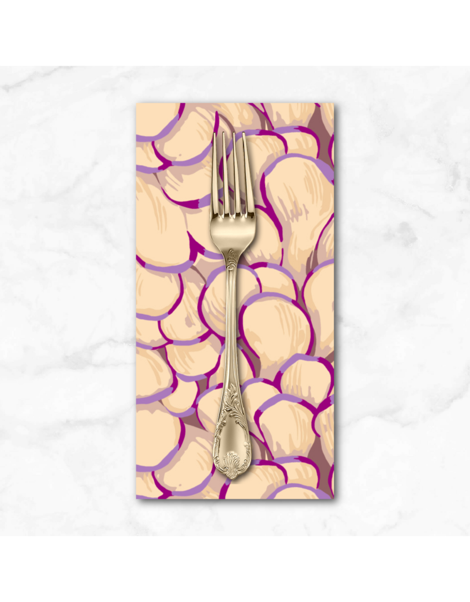 PD's Martha Negley Collection Forage, Oyster Mushroom in Light, Dinner Napkin