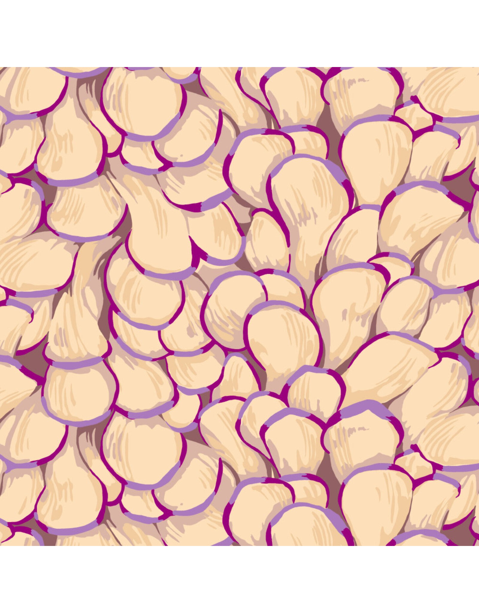 Martha Negley Forage, Oyster Mushroom in Light, Fabric Half-Yards