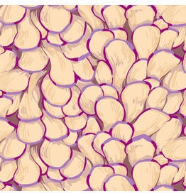 Martha Negley Forage, Oyster Mushroom in Light, Fabric Half-Yards
