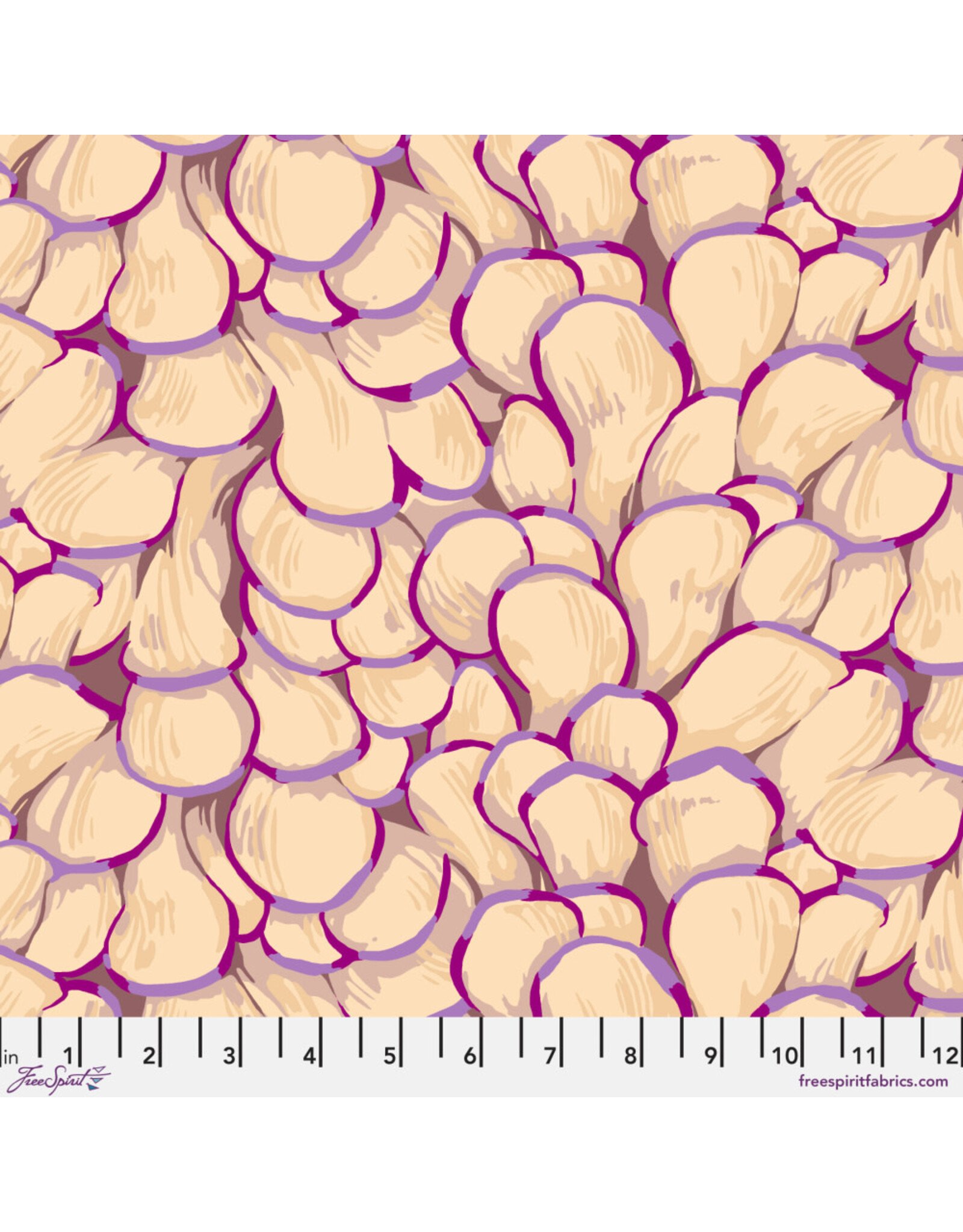 Martha Negley Forage, Oyster Mushroom in Light, Fabric Half-Yards