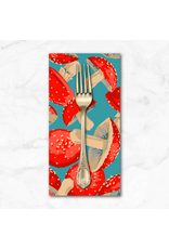 PD's Martha Negley Collection Forage, Toadstool in Blue, Dinner Napkin