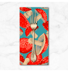 PD's Martha Negley Collection Forage, Toadstool in Blue, Dinner Napkin