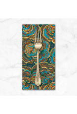 PD's Martha Negley Collection Forage, Turkey Tail in Dark Blue, Dinner Napkin