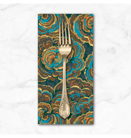 PD's Martha Negley Collection Forage, Turkey Tail in Dark Blue, Dinner Napkin