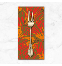 PD's Martha Negley Collection Forage, Fungi in Olive, Dinner Napkin