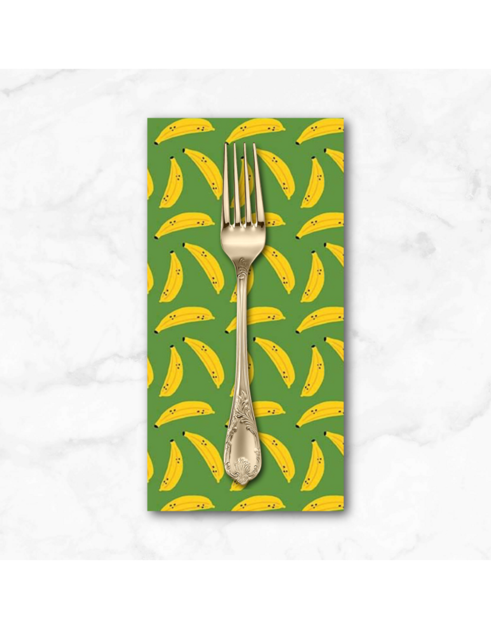 PD's LEEZAWORKS Collection Furruit Platter, Cat A Peel in Fern, Dinner Napkin