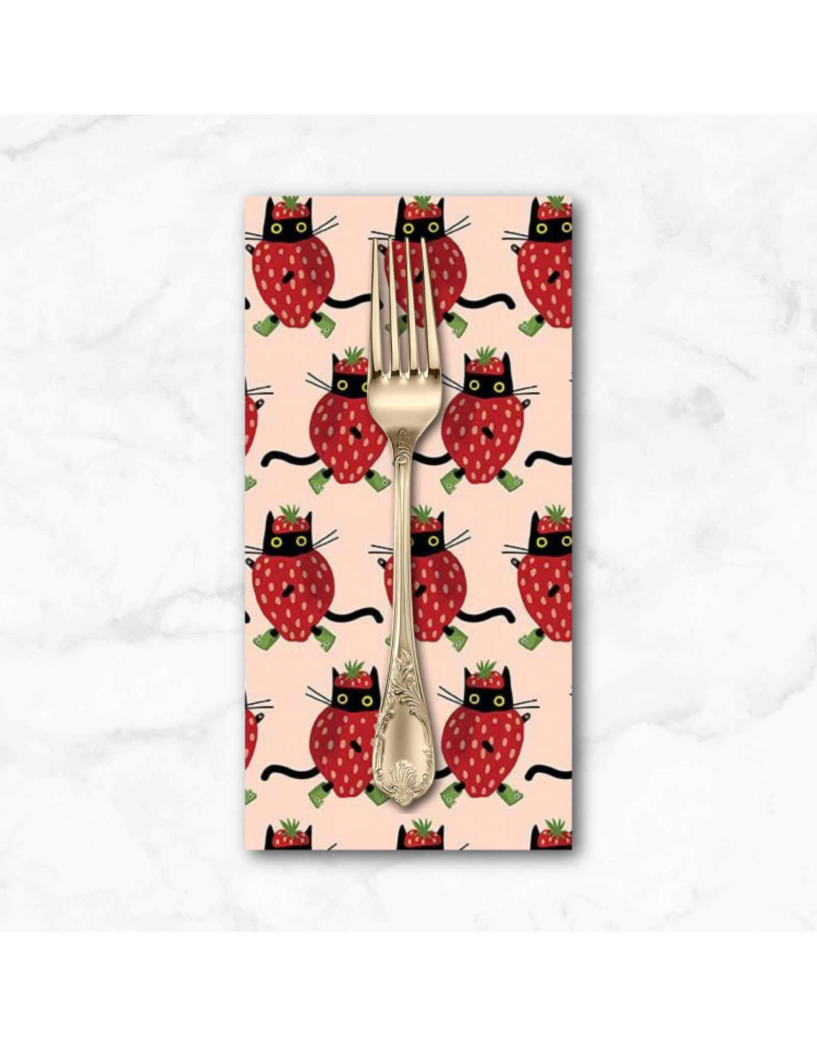 PD's LEEZAWORKS Collection Furruit Platter, Berry Nice in Blush, Dinner Napkin